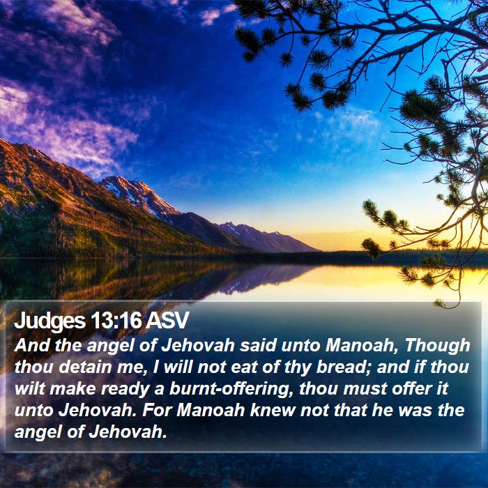 Judges 13:16 ASV Bible Study