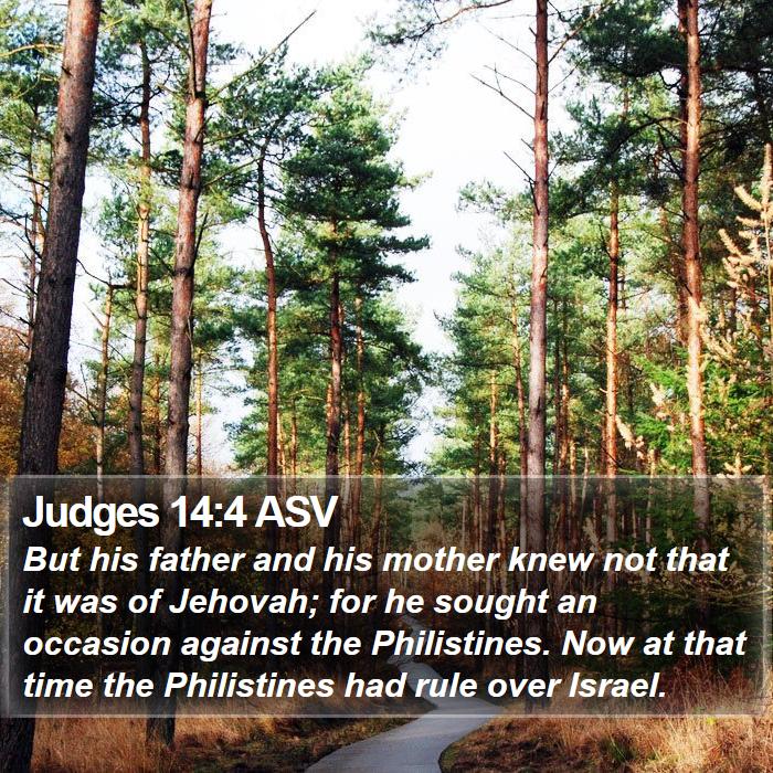 Judges 14:4 ASV Bible Study