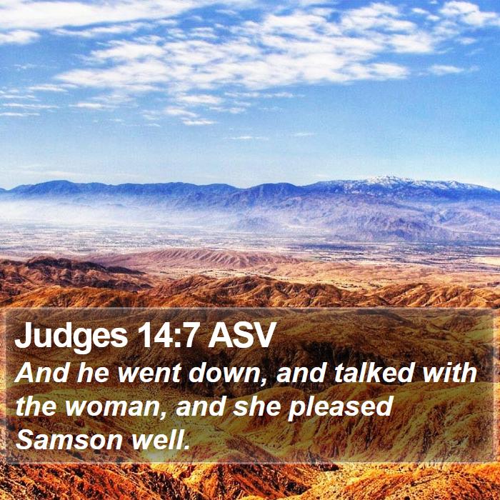 Judges 14:7 ASV Bible Study