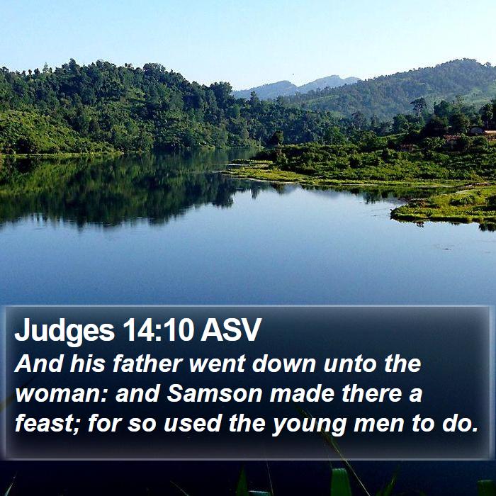 Judges 14:10 ASV Bible Study