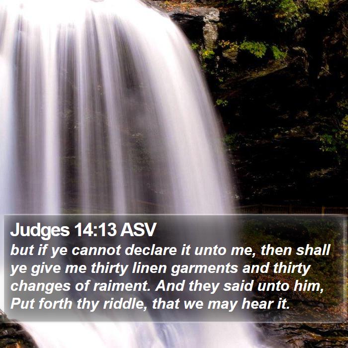 Judges 14:13 ASV Bible Study