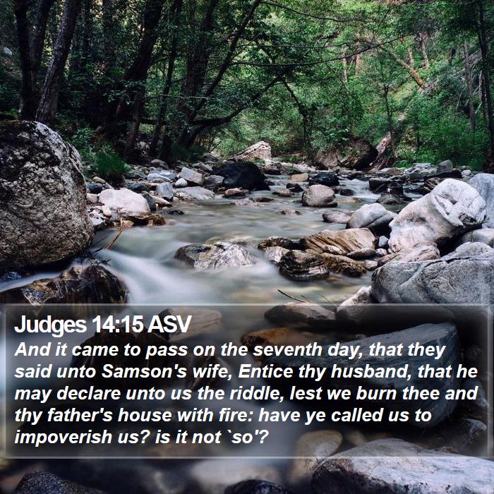 Judges 14:15 ASV Bible Study