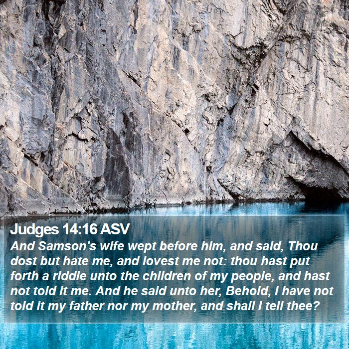 Judges 14:16 ASV Bible Study