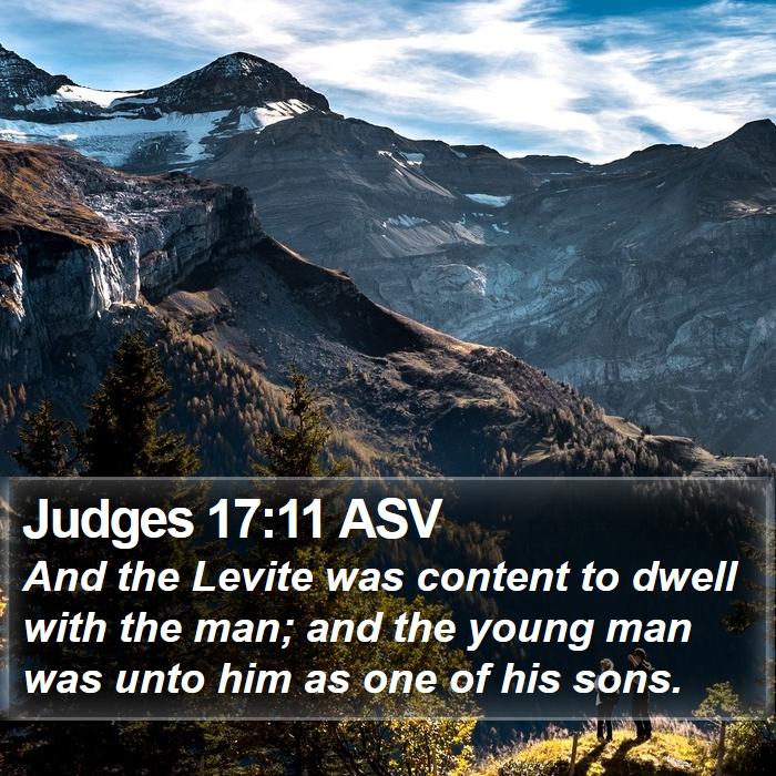 Judges 17:11 ASV Bible Study