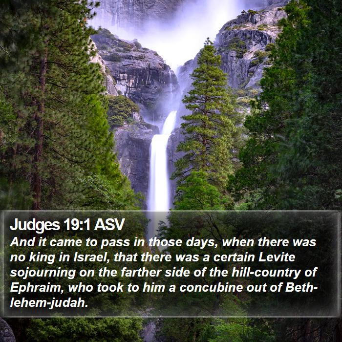 Judges 19:1 ASV Bible Study