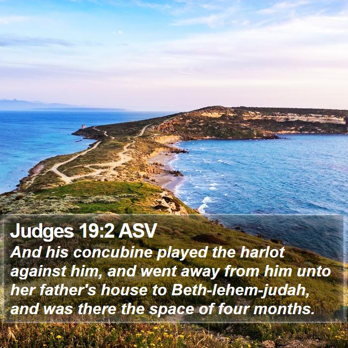 Judges 19:2 ASV Bible Study