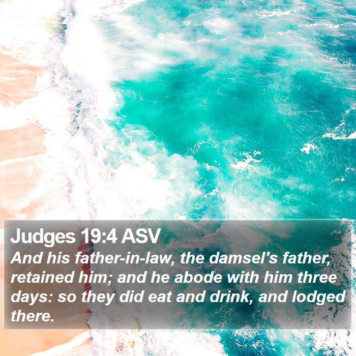 Judges 19:4 ASV Bible Study