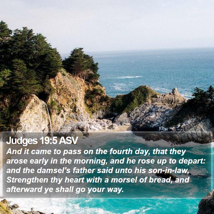 Judges 19:5 ASV Bible Study