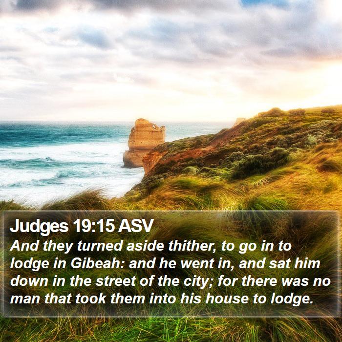 Judges 19:15 ASV Bible Study