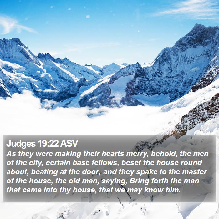 Judges 19:22 ASV Bible Study