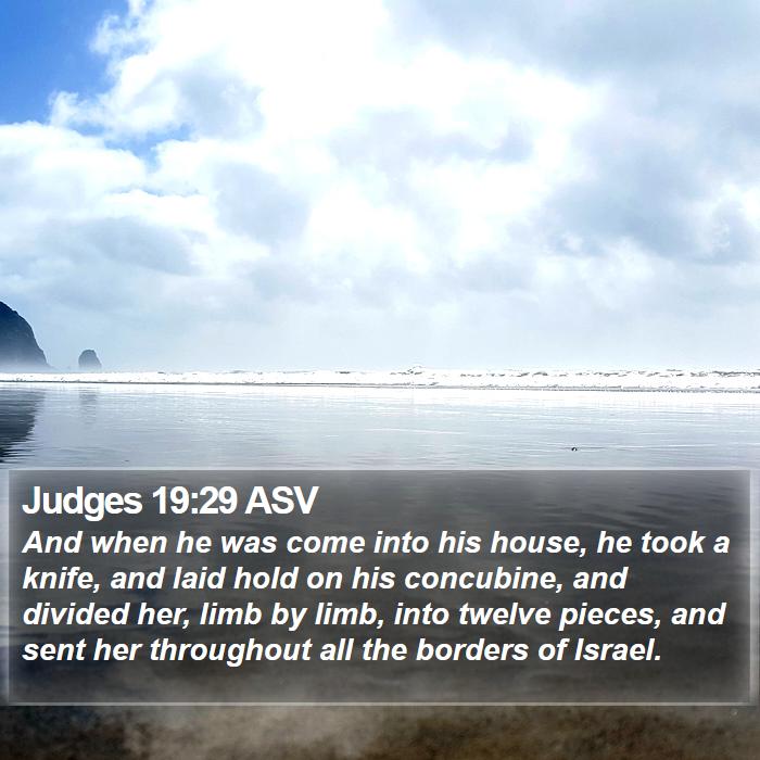 Judges 19:29 ASV Bible Study