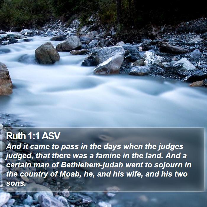 Ruth 1:1 ASV Bible Study