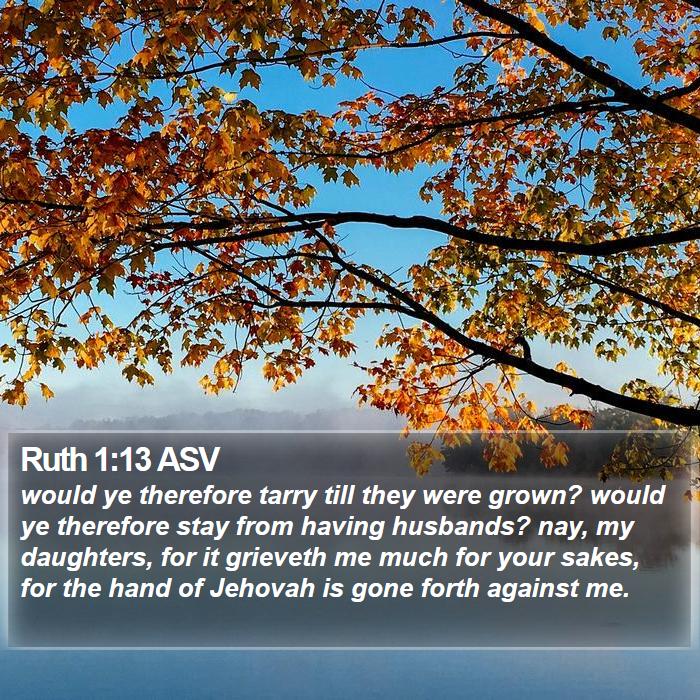 Ruth 1:13 ASV Bible Study