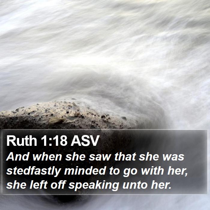 Ruth 1:18 ASV Bible Study