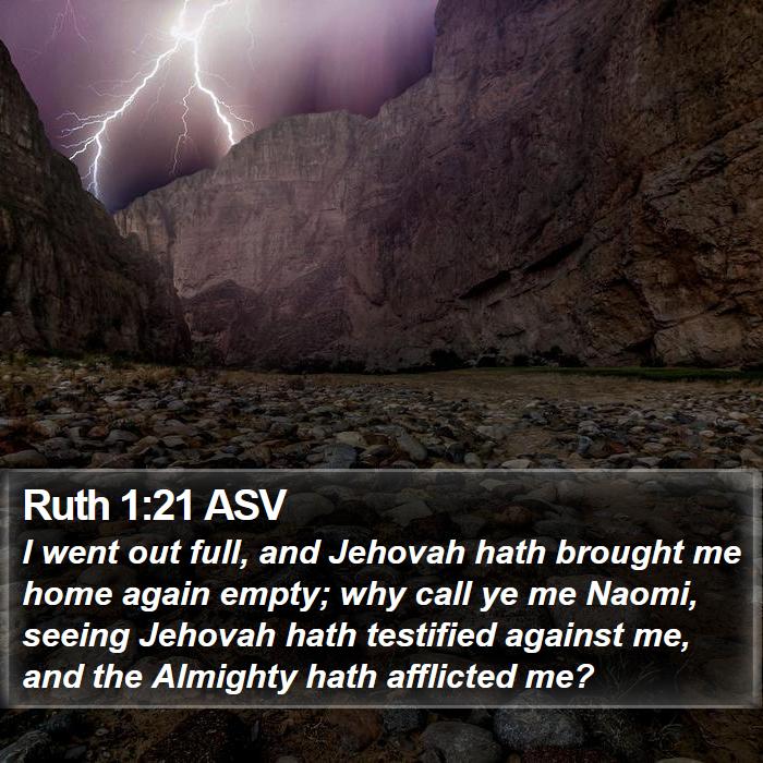 Ruth 1:21 ASV Bible Study