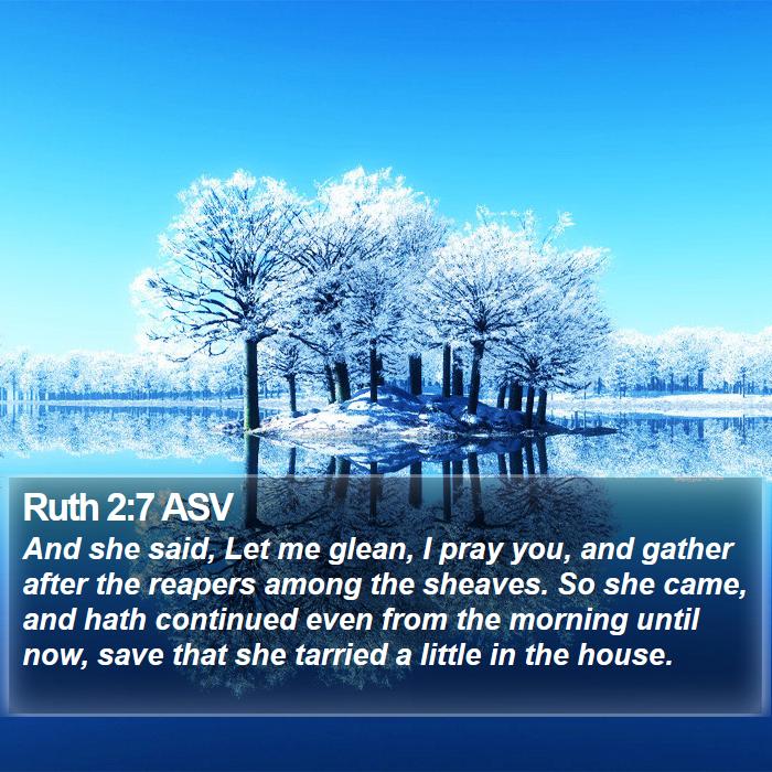 Ruth 2:7 ASV Bible Study