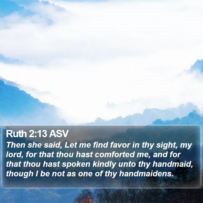 Ruth 2:13 ASV Bible Study