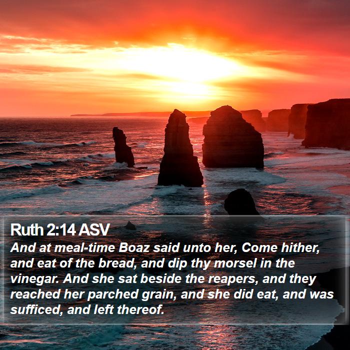 Ruth 2:14 ASV Bible Study