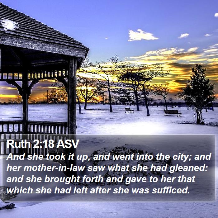 Ruth 2:18 ASV Bible Study