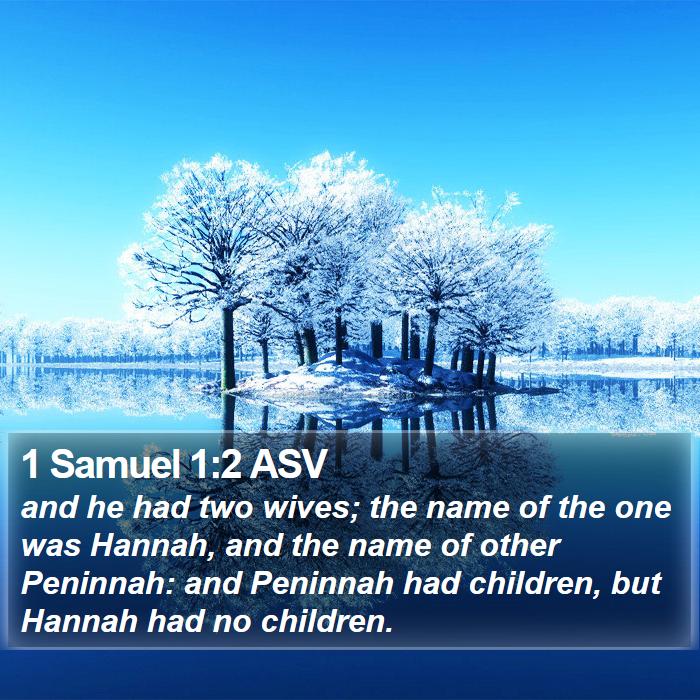 1 Samuel 1:2 ASV Bible Study