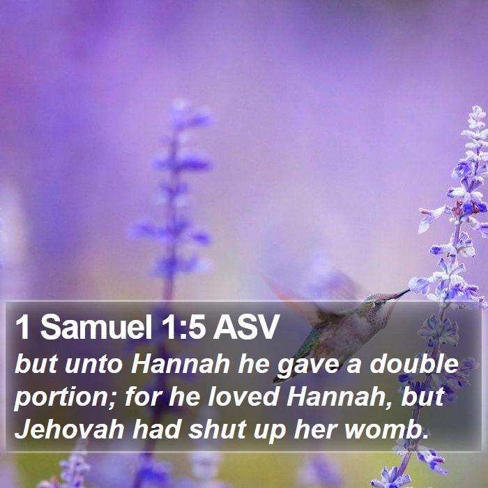 1 Samuel 1:5 ASV Bible Study