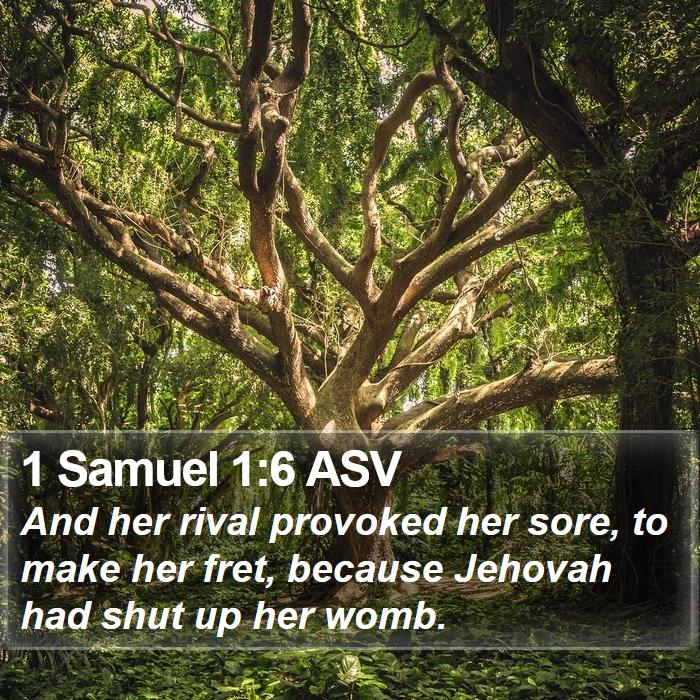 1 Samuel 1:6 ASV Bible Study