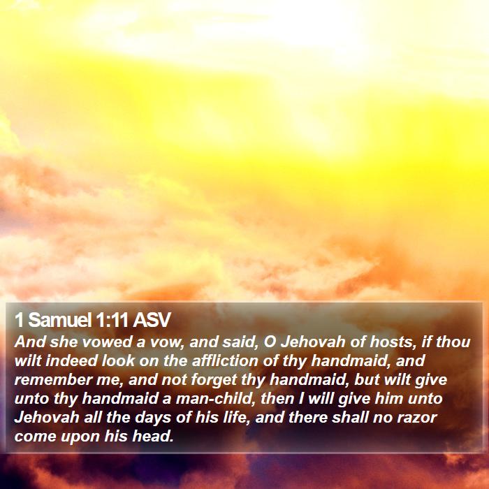 1 Samuel 1:11 ASV Bible Study