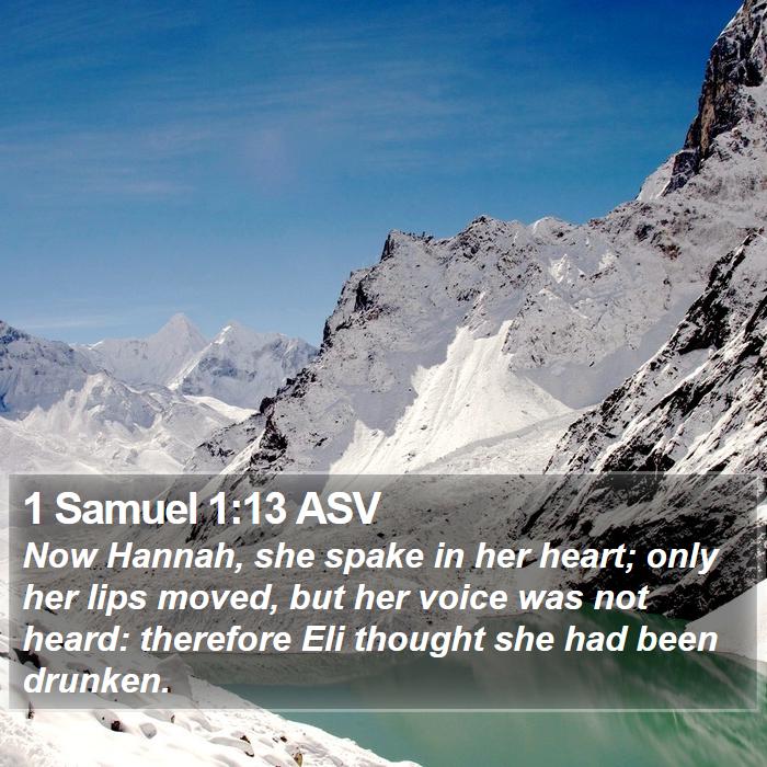 1 Samuel 1:13 ASV Bible Study