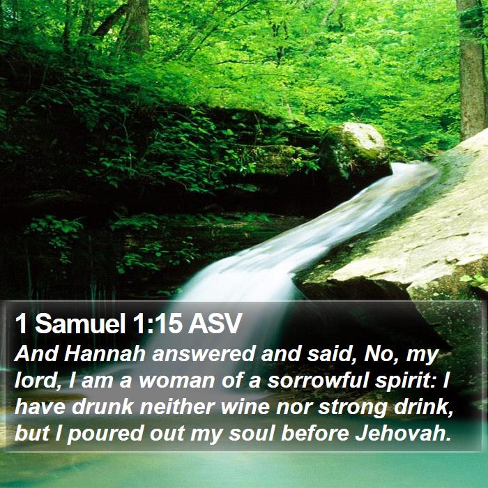 1 Samuel 1:15 ASV Bible Study