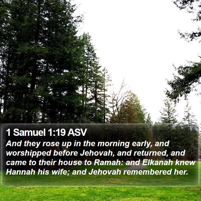 1 Samuel 1:19 ASV Bible Study