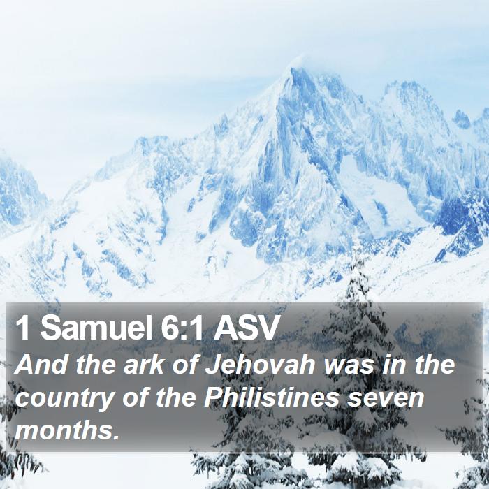 1 Samuel 6:1 ASV Bible Study