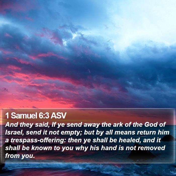 1 Samuel 6:3 ASV Bible Study