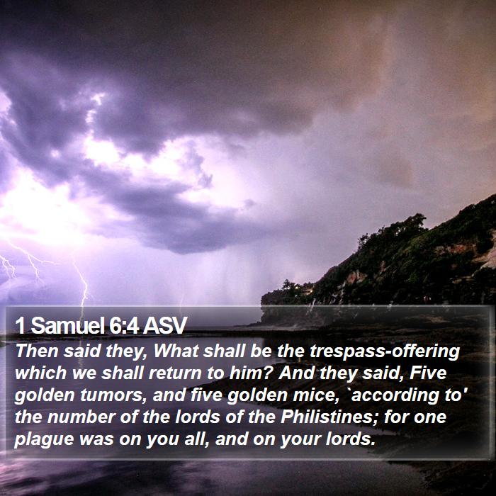 1 Samuel 6:4 ASV Bible Study