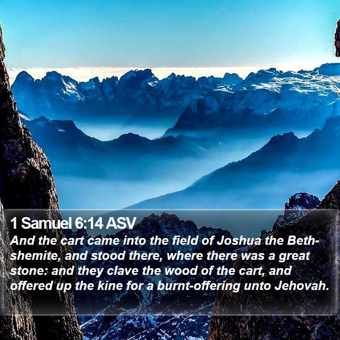 1 Samuel 6:14 ASV Bible Study