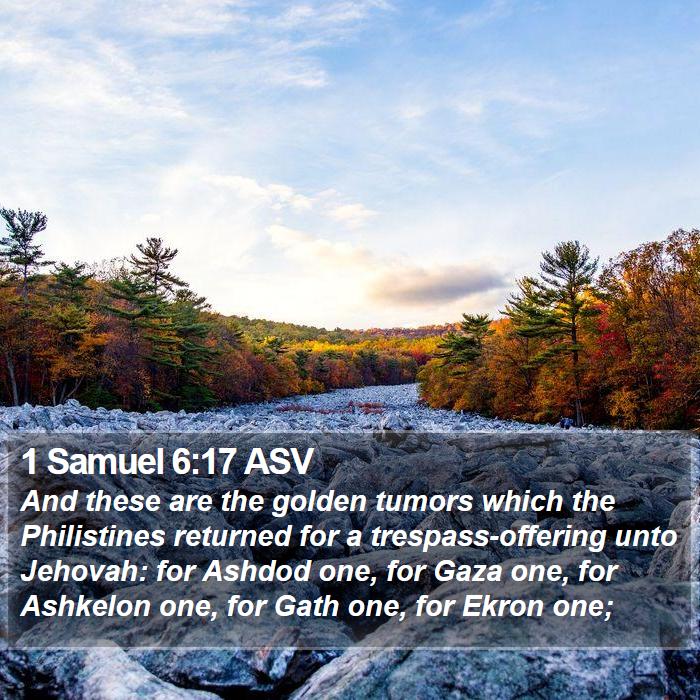 1 Samuel 6:17 ASV Bible Study