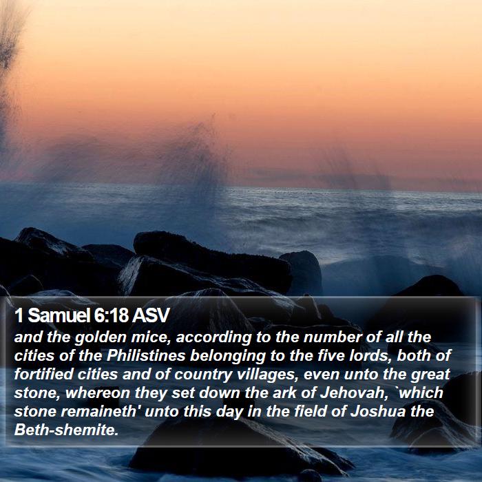 1 Samuel 6:18 ASV Bible Study