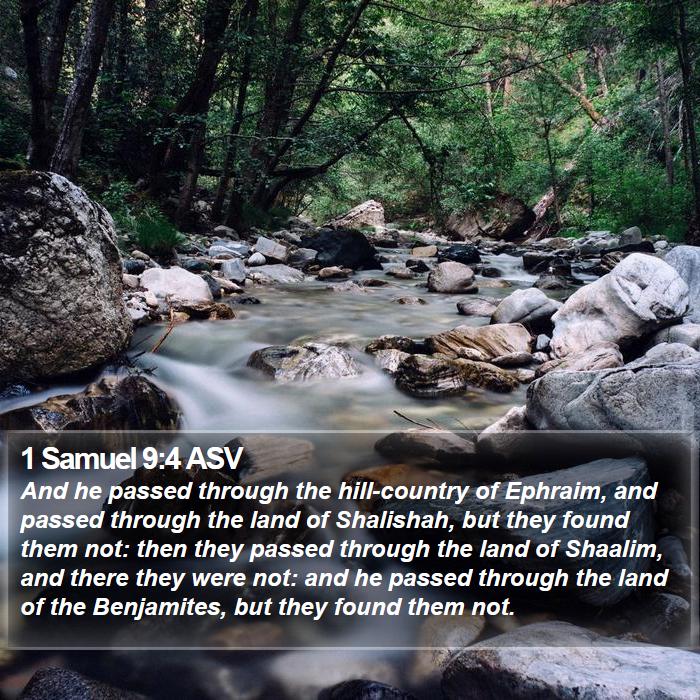 1 Samuel 9:4 ASV Bible Study