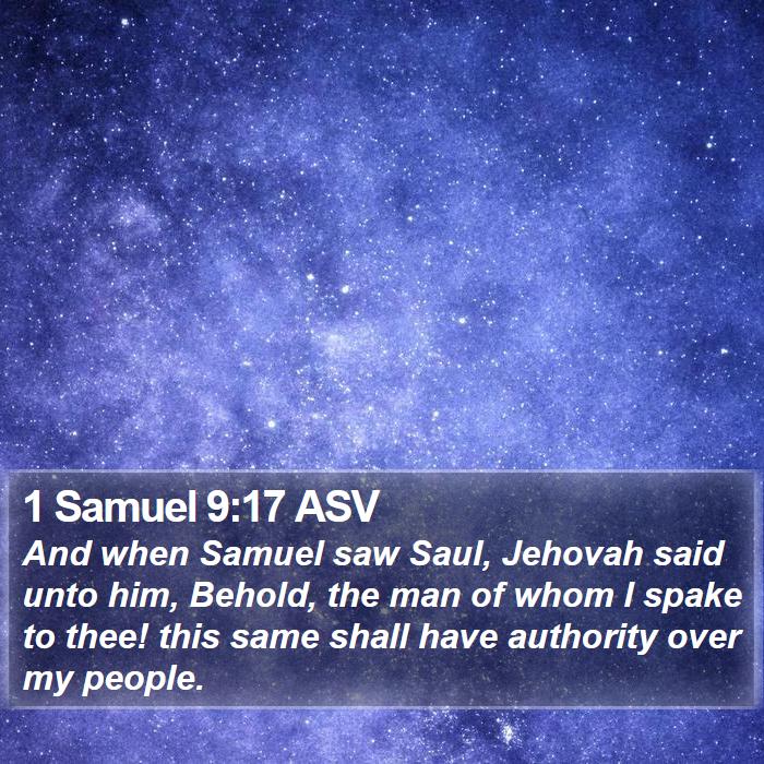 1 Samuel 9:17 ASV Bible Study