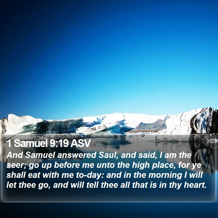 1 Samuel 9:19 ASV Bible Study