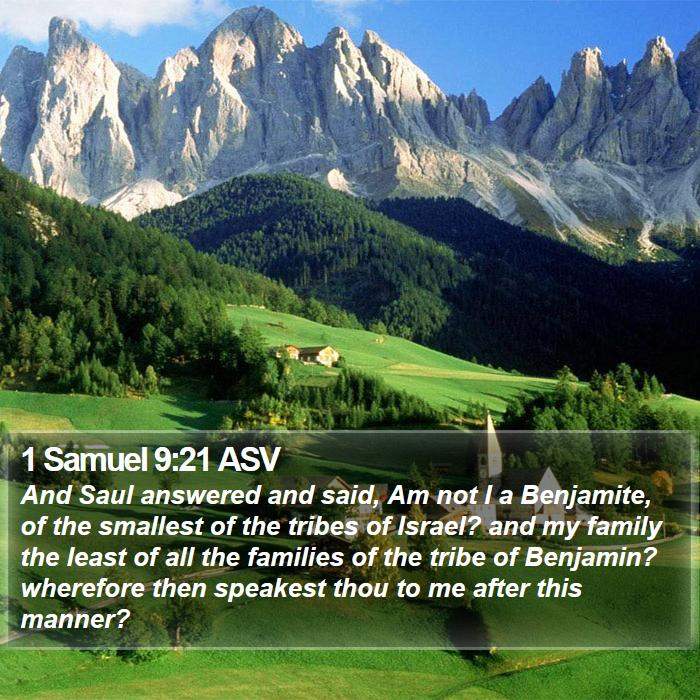 1 Samuel 9:21 ASV Bible Study