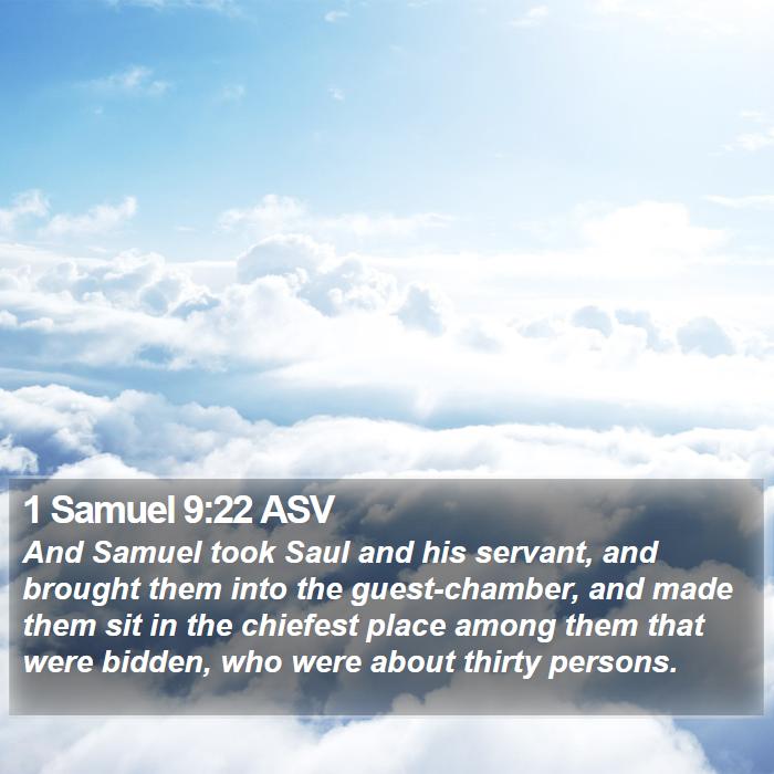 1 Samuel 9:22 ASV Bible Study