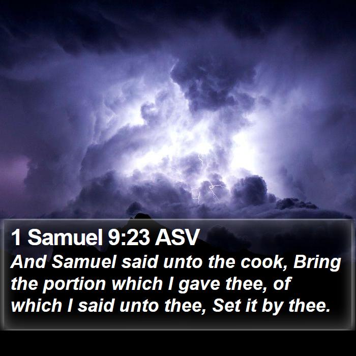 1 Samuel 9:23 ASV Bible Study