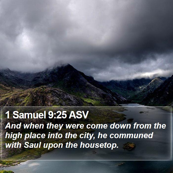 1 Samuel 9:25 ASV Bible Study