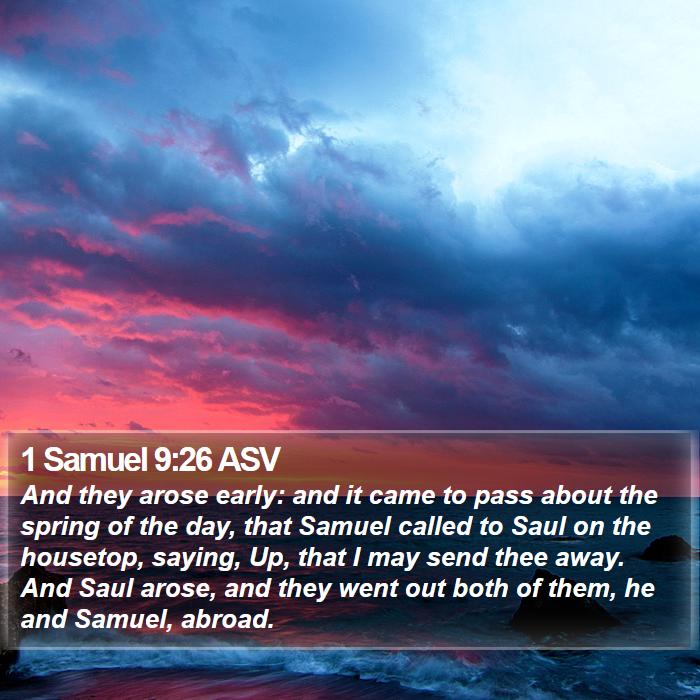 1 Samuel 9:26 ASV Bible Study