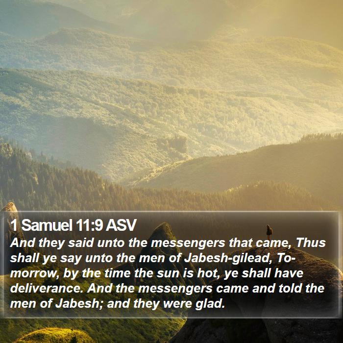 1 Samuel 11:9 ASV Bible Study