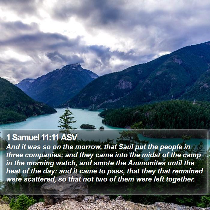 1 Samuel 11:11 ASV Bible Study