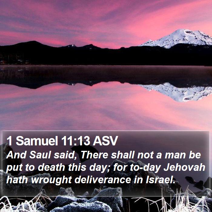 1 Samuel 11:13 ASV Bible Study