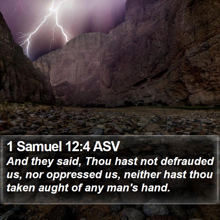 1 Samuel 12:4 ASV Bible Study