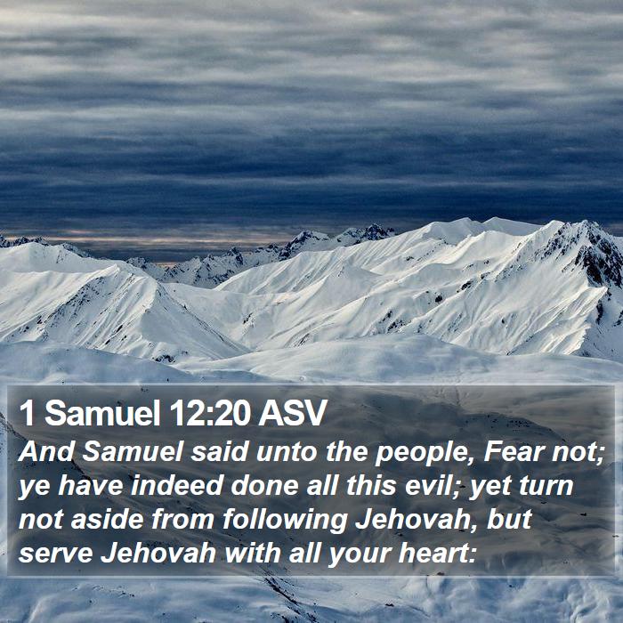 1 Samuel 12:20 ASV Bible Study