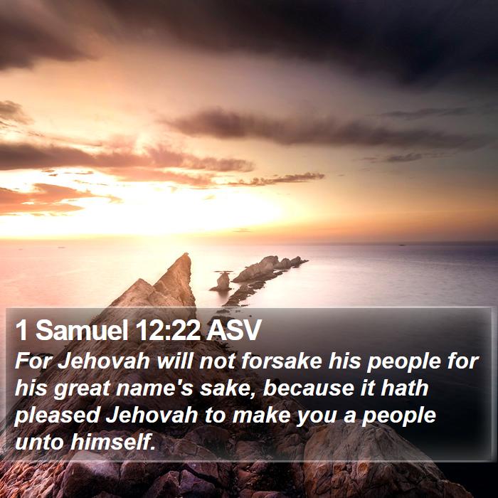 1 Samuel 12:22 ASV Bible Study